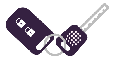 Illustration of set of car keys